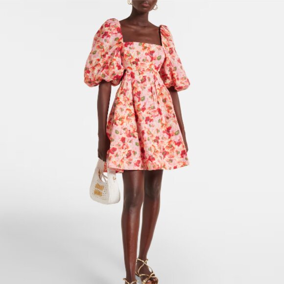 New Zimmermann Lightburst cutout floral linen minidress - Picture 1 of 15